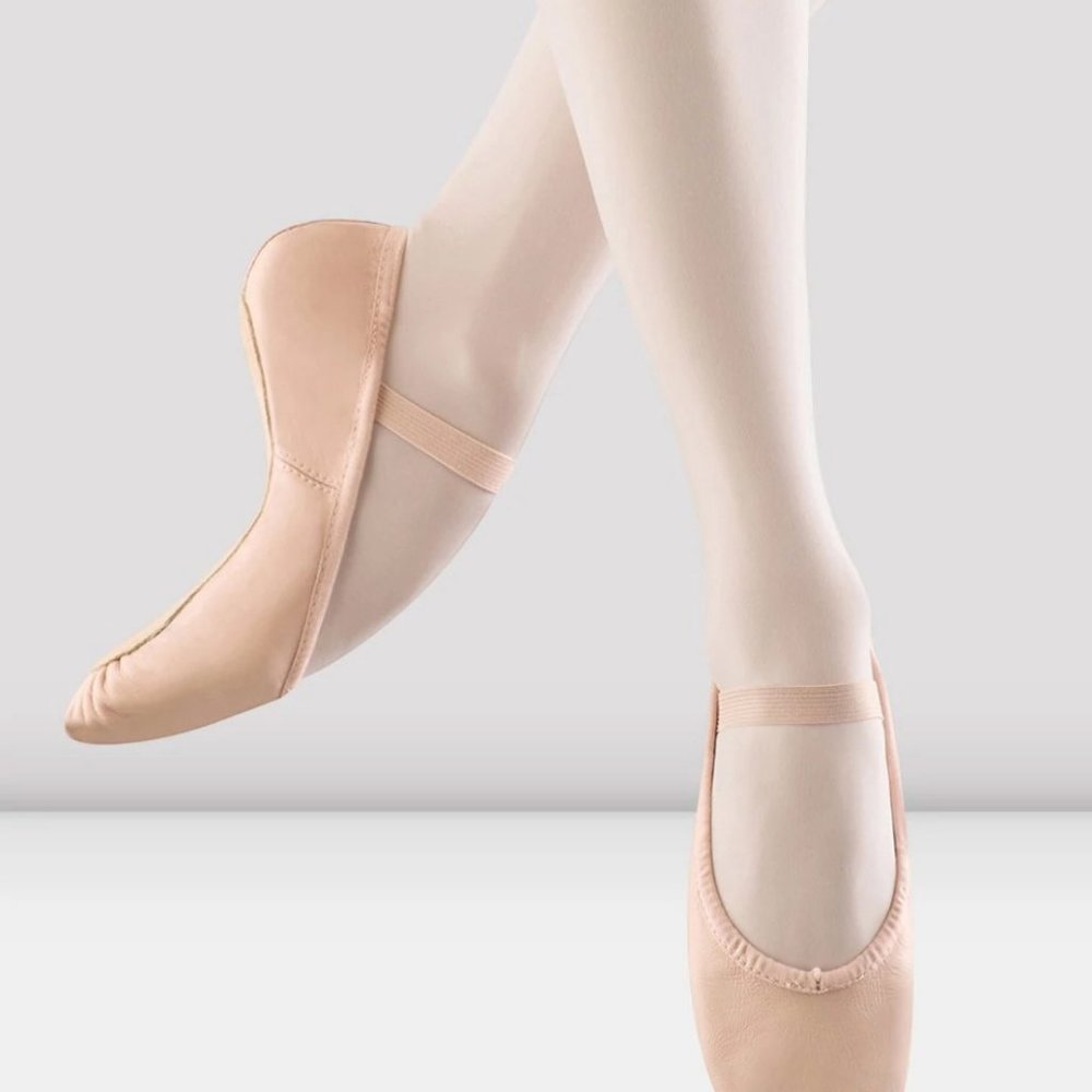 BLOCH Ladies Dansoft Leather ballet shoes size 5A PNK NEW